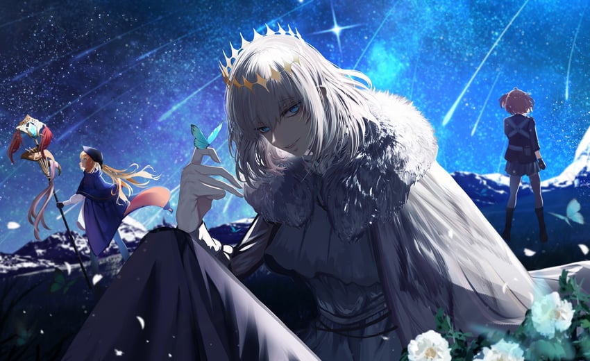 artoria pendragon, fujimaru ritsuka, artoria caster, and oberon (fate and 1 more) drawn by antinese
