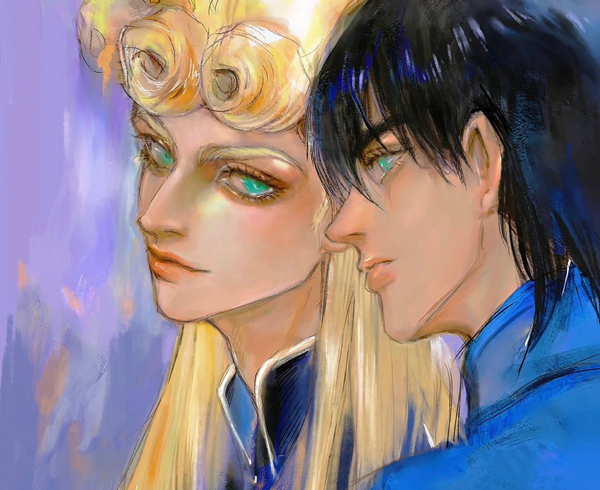 giorno giovanna and haruno shiobana (jojo no kimyou na bouken and 1 more) drawn by a_io_u