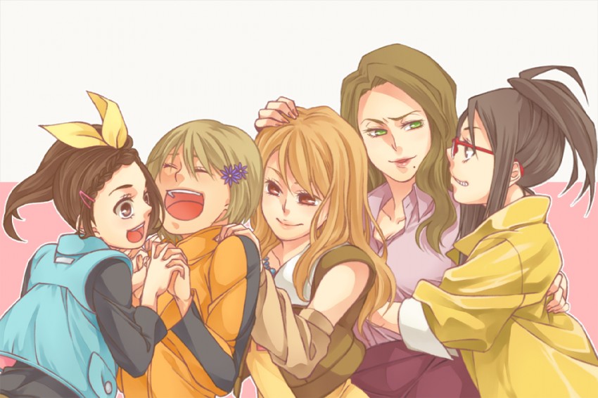 huang baoling, karina lyle, kaburagi kaede, agnes joubert, and mary (tiger & bunny) drawn by hitachi