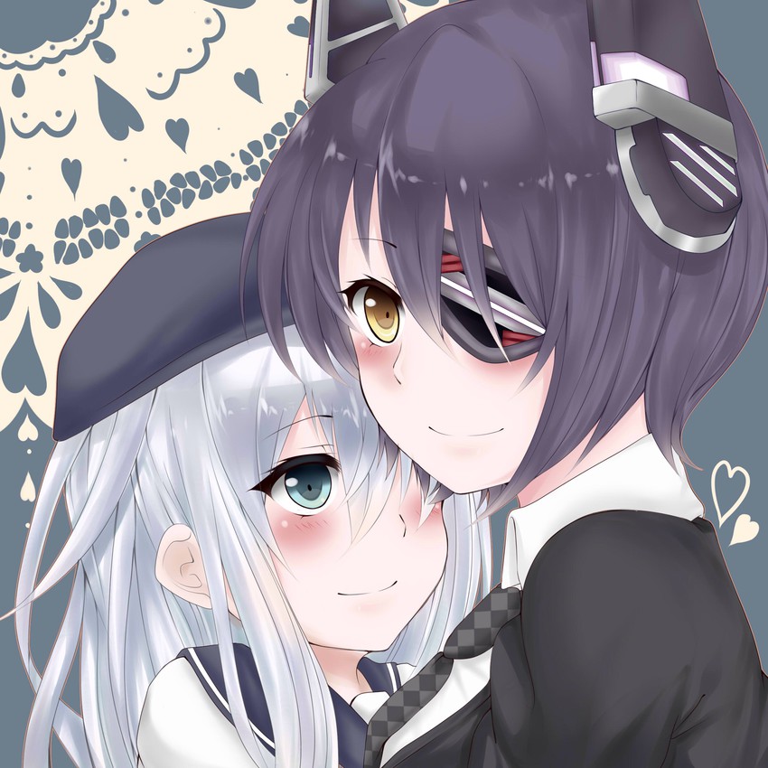 hibiki and tenryuu (kantai collection) drawn by izanagi_k_(twilight_crow)