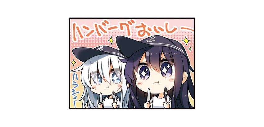hibiki and akatsuki (kantai collection) drawn by yume_no_owari