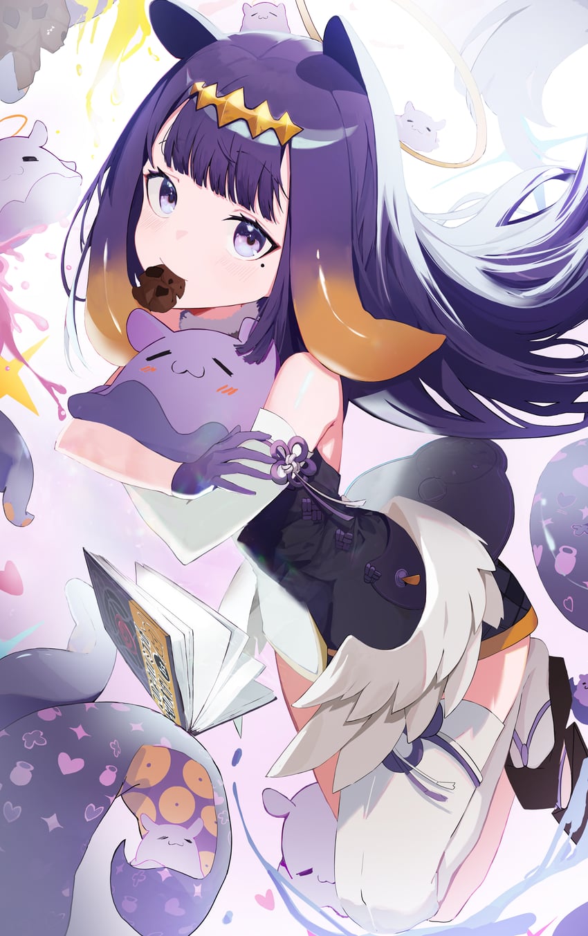 ninomae ina'nis, takodachi, and ao-chan (hololive and 1 more) drawn by n8_(buse1601)