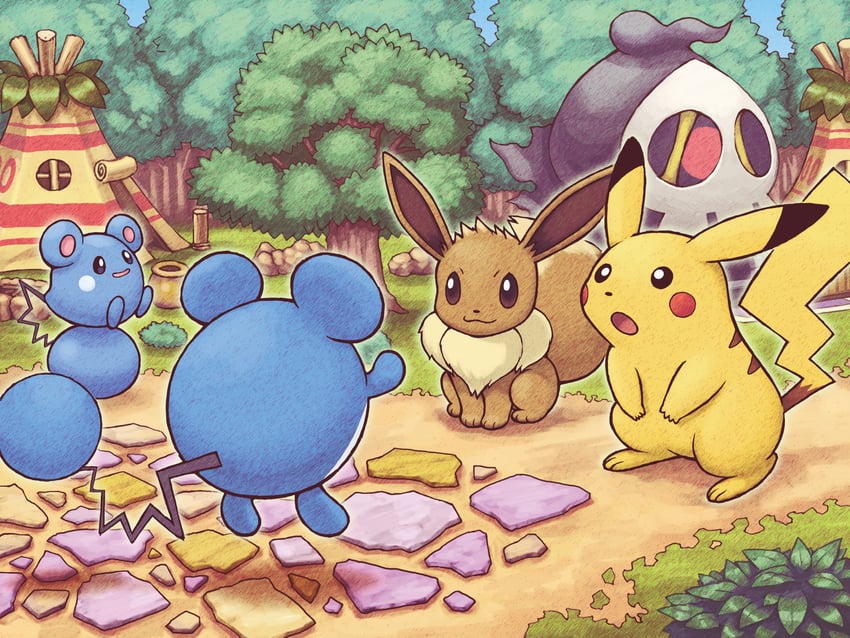 pikachu, eevee, marill, duskull, and azurill (pokemon and 2 more)