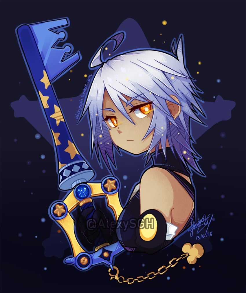aqua (kingdom hearts and 1 more) drawn by sandragh
