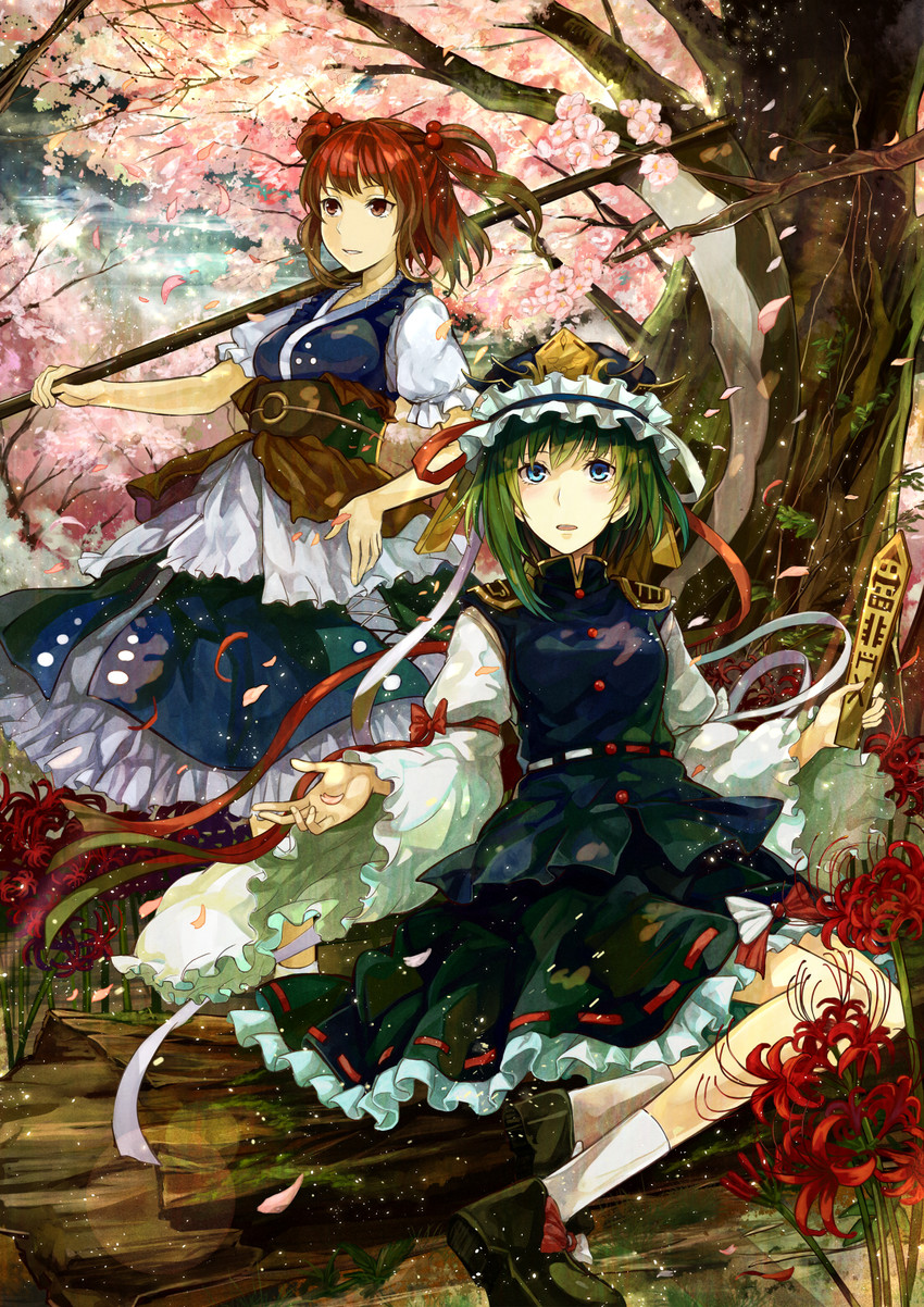 shiki eiki and onozuka komachi (touhou) drawn by kazabana_fuuka