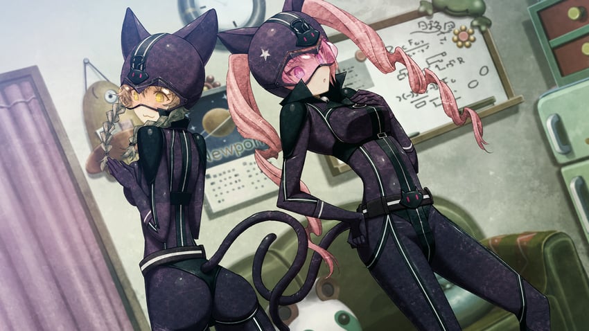 amane suzuha, akiha rumiho, and upa (steins;gate and 1 more) drawn by huke