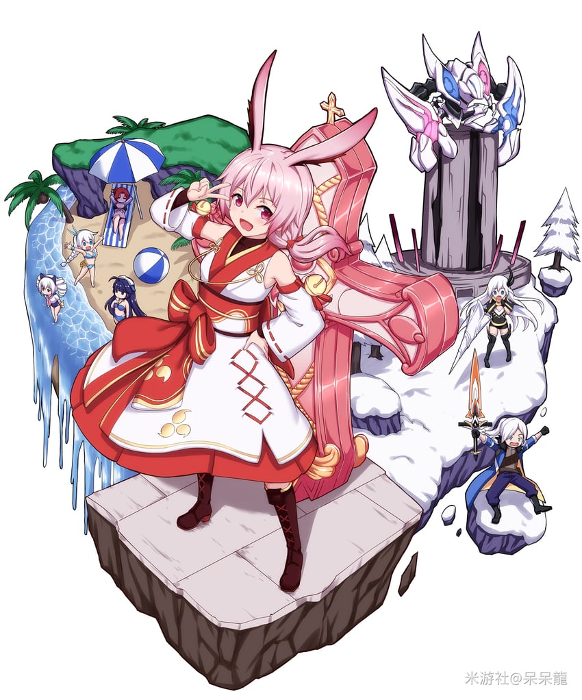 kiana kaslana, raiden mei, bronya zaychik, theresa apocalypse, murata himeko, and 3 more (honkai and 1 more) drawn by daidailong