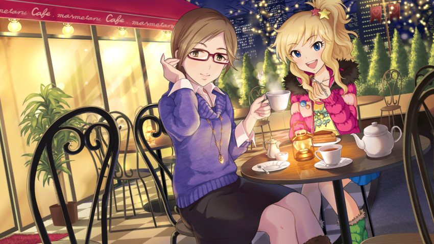 ohtsuki yui and aikawa chinatsu (idolmaster and 2 more)
