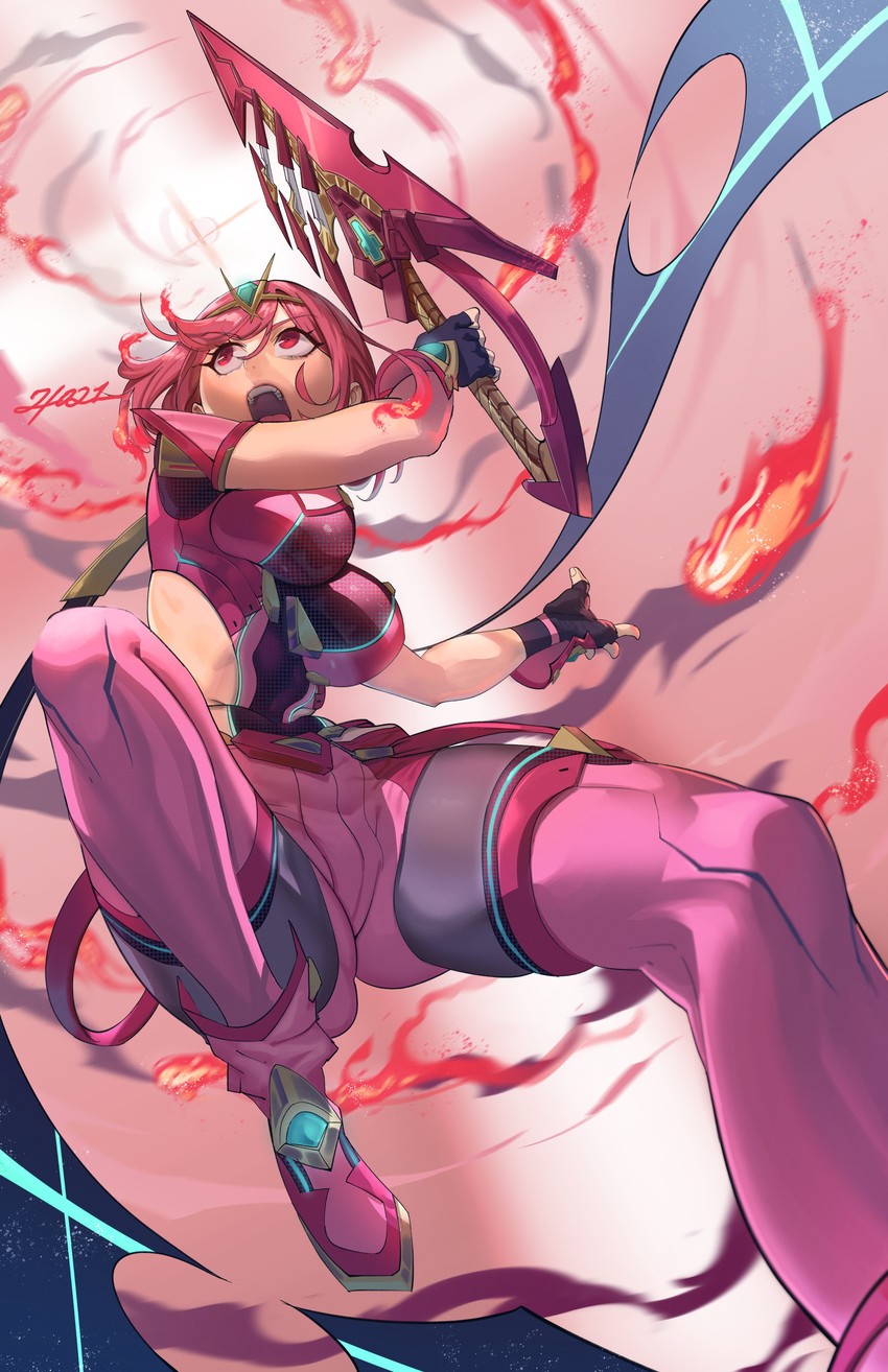 pyra (xenoblade chronicles and 2 more) drawn by artistntraining