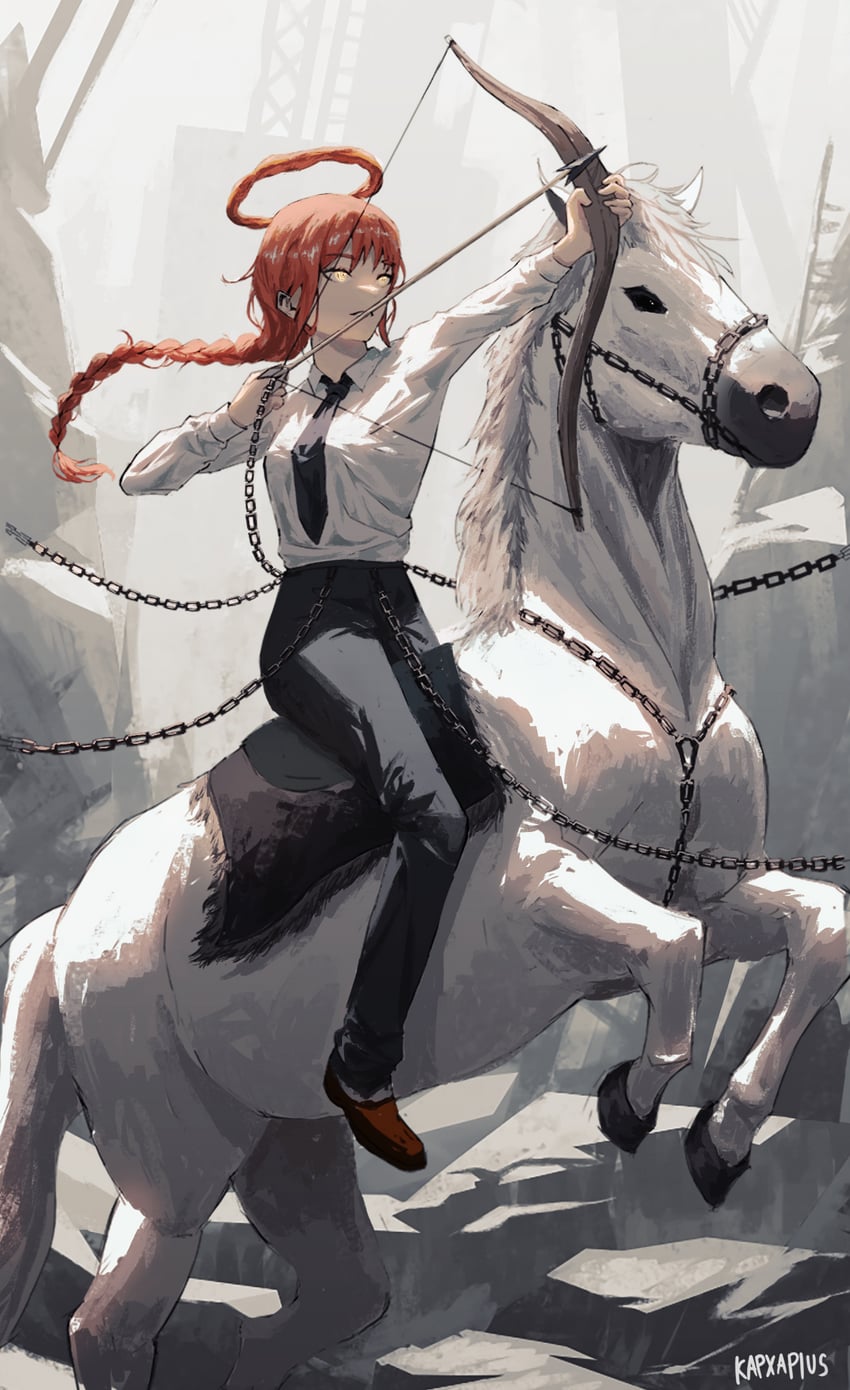 makima and conquest (original and 2 more) drawn by kapxapius