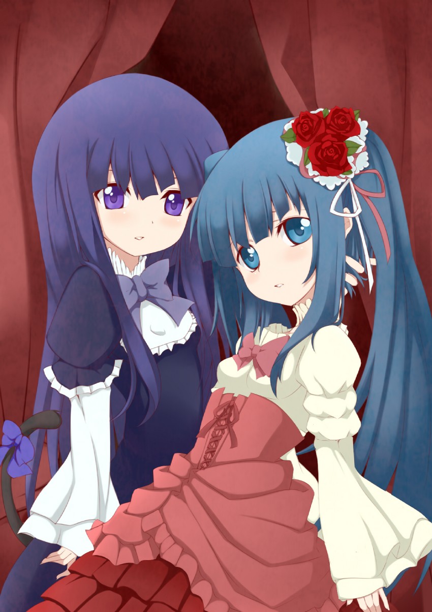 frederica bernkastel and furudo erika (umineko no naku koro ni) drawn by nemu_(nebusokugimi)