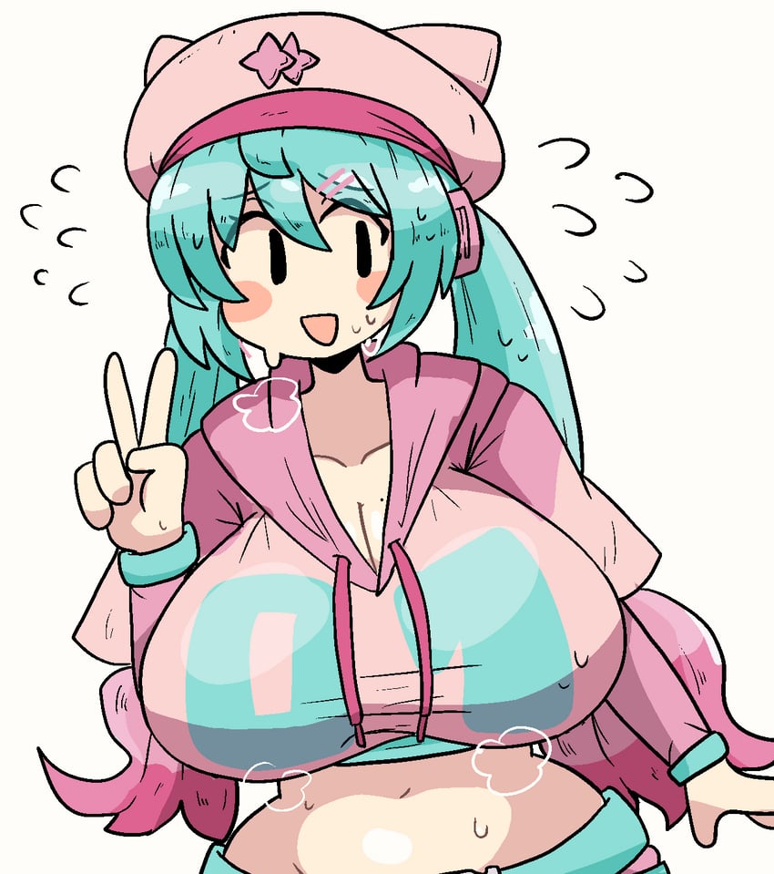 hatsune miku and neko hatsune miku (vocaloid and 1 more) drawn by notnoe_(dxcl)