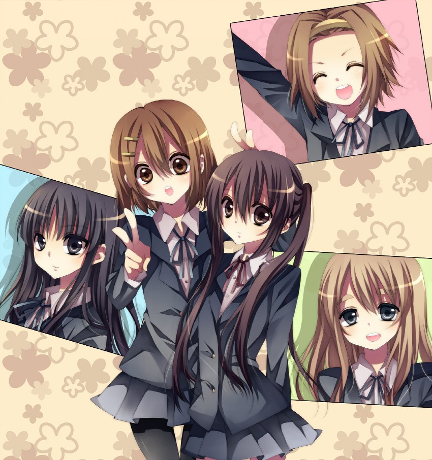 akiyama mio, nakano azusa, hirasawa yui, tainaka ritsu, and kotobuki tsumugi (k-on!) drawn by tsukioka_tsukiho
