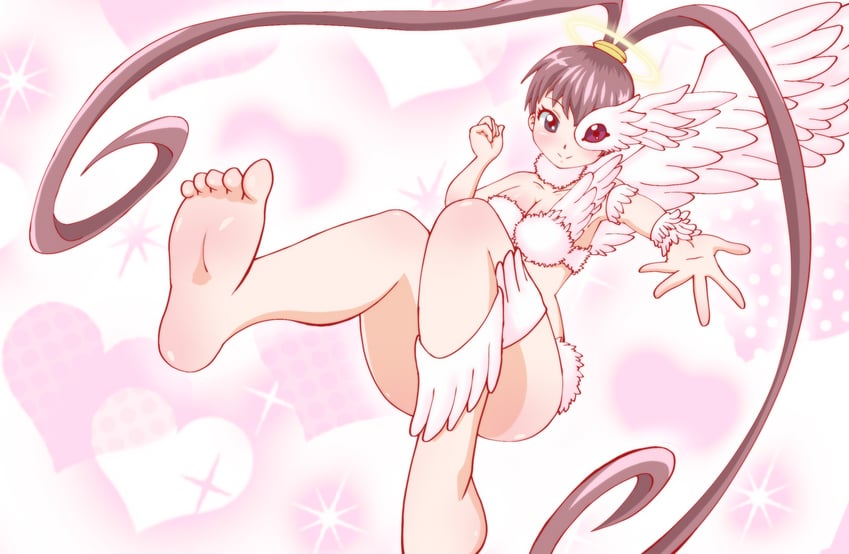 amano nene and luminamon (digimon and 1 more) drawn by giga-kunskap