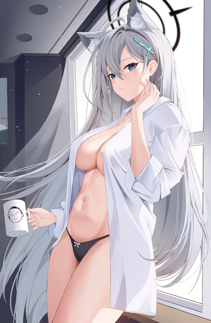 sensei, doodle sensei, shiroko, and shiroko terror (blue archive) drawn by nacho_(nacho_1103)