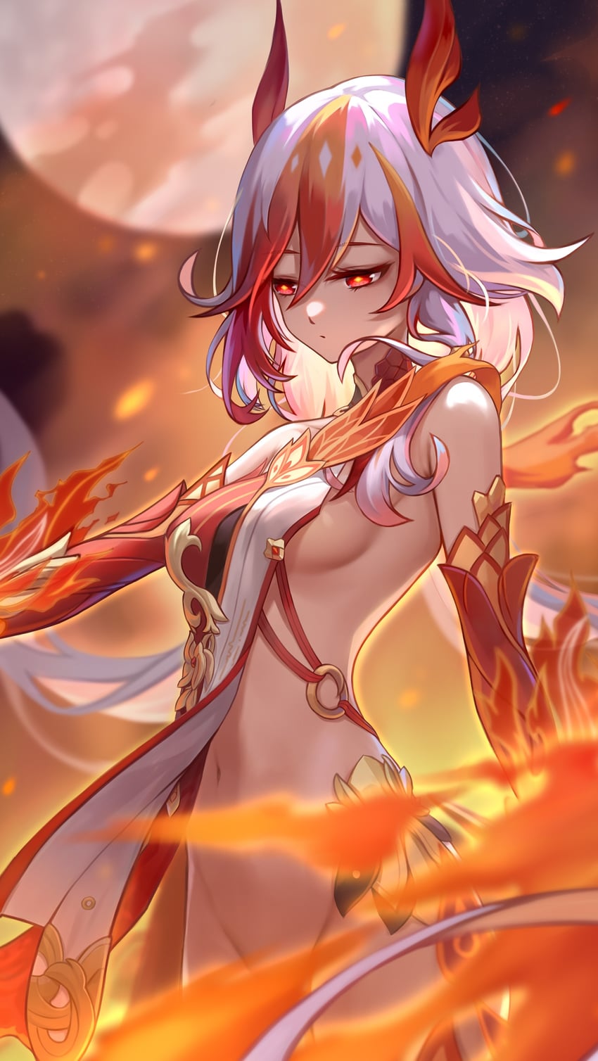 fu hua (honkai and 1 more) drawn by yelan_xing_xuan