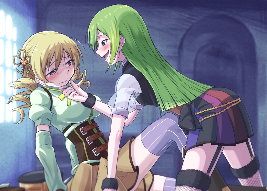 tomoe mami and alina gray (mahou shoujo madoka magica and 1 more) drawn by touyu_(yuruyuruto)