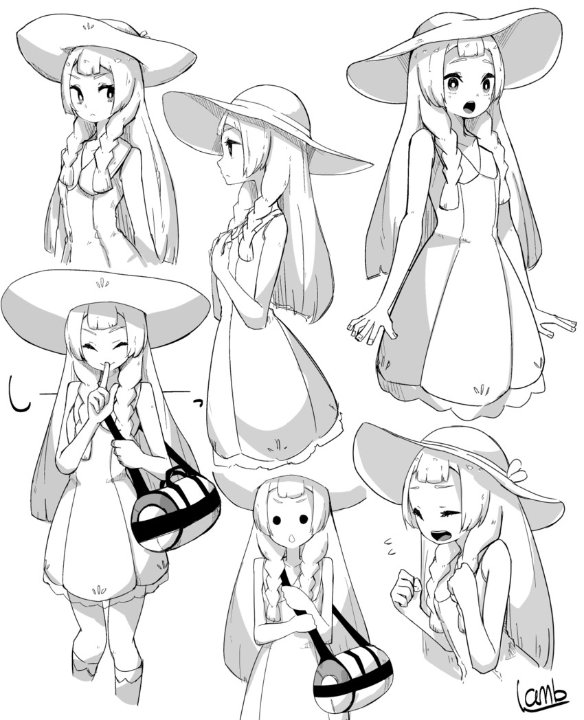 lillie (pokemon and 1 more) drawn by lamb-oic029