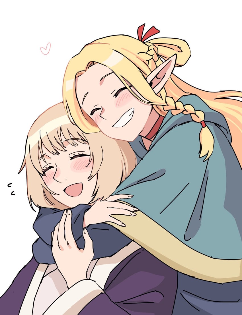 marcille donato and falin touden (dungeon meshi) drawn by hoyon