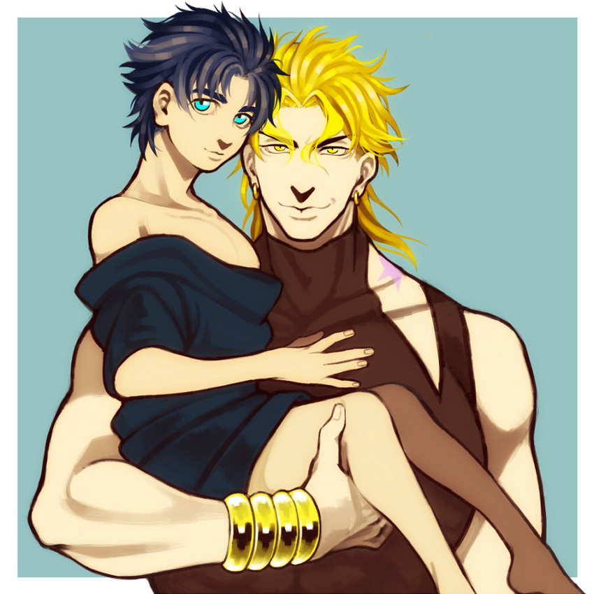 dio brando and jonathan joestar (jojo no kimyou na bouken and 2 more) drawn by jirou_(satsuma0083)