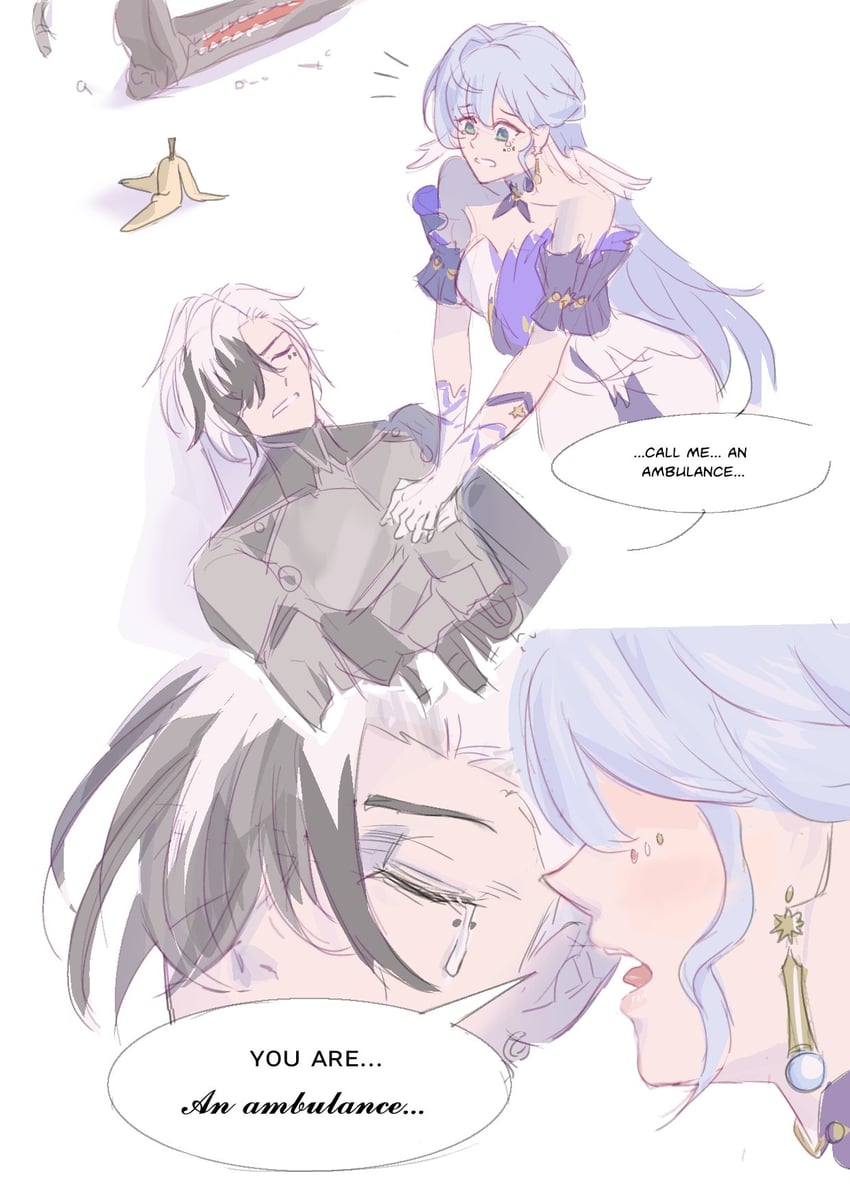 robin and boothill (honkai and 1 more) drawn by gnarlypzofbread