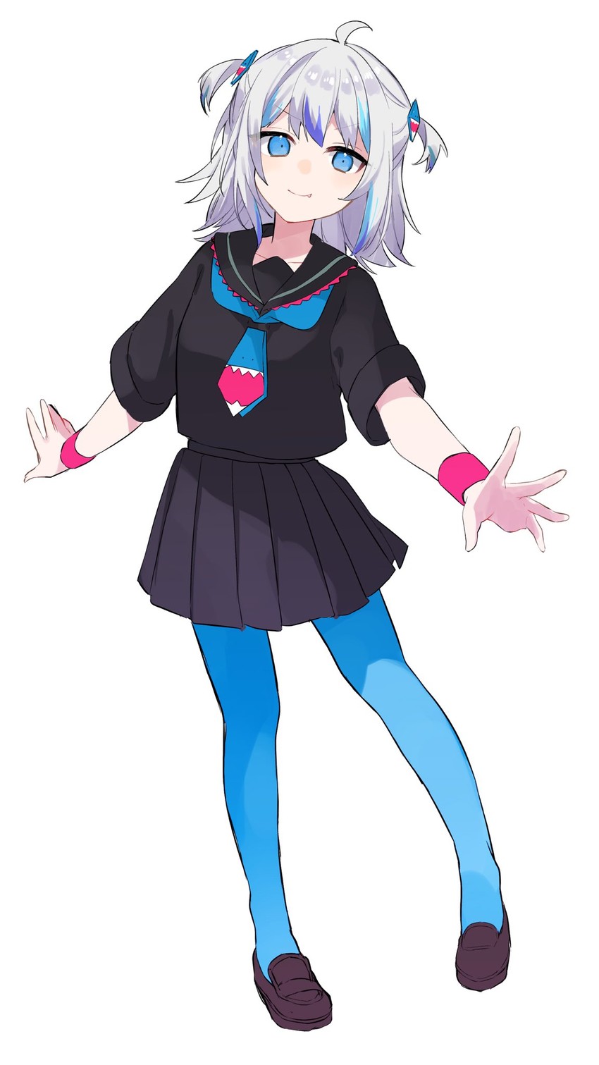 gawr gura (hololive and 1 more) drawn by tyazakura_sayu