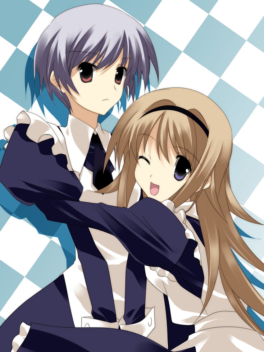 nishijou nanami and kishimoto ayase (chaos;head) drawn by sasaki_mutsumi