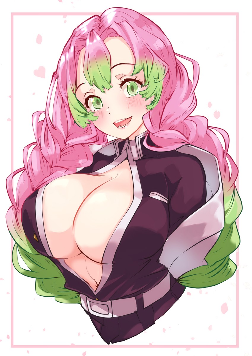 kanroji mitsuri (kimetsu no yaiba) drawn by risumi_(taka-fallcherryblossom)