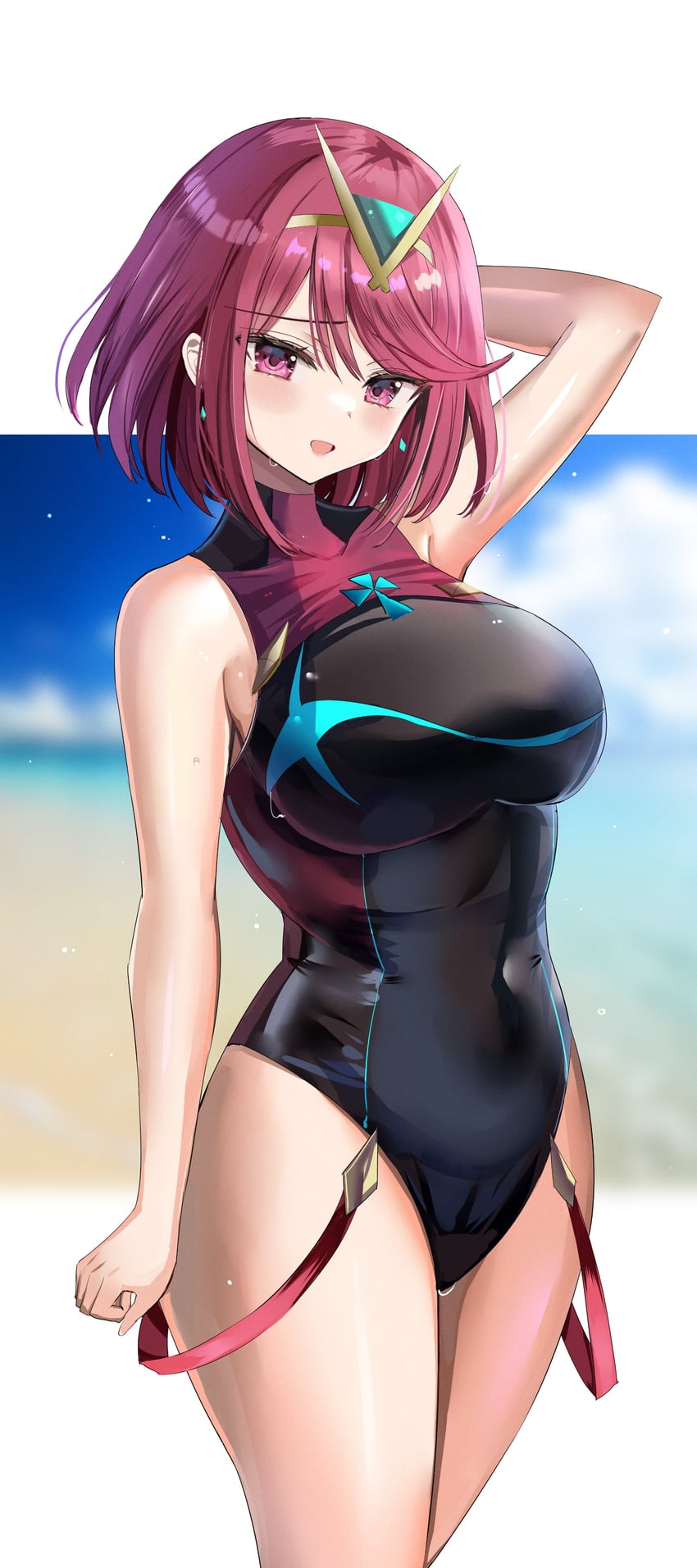 pyra (xenoblade chronicles and 1 more) drawn by hanasaka_houcha