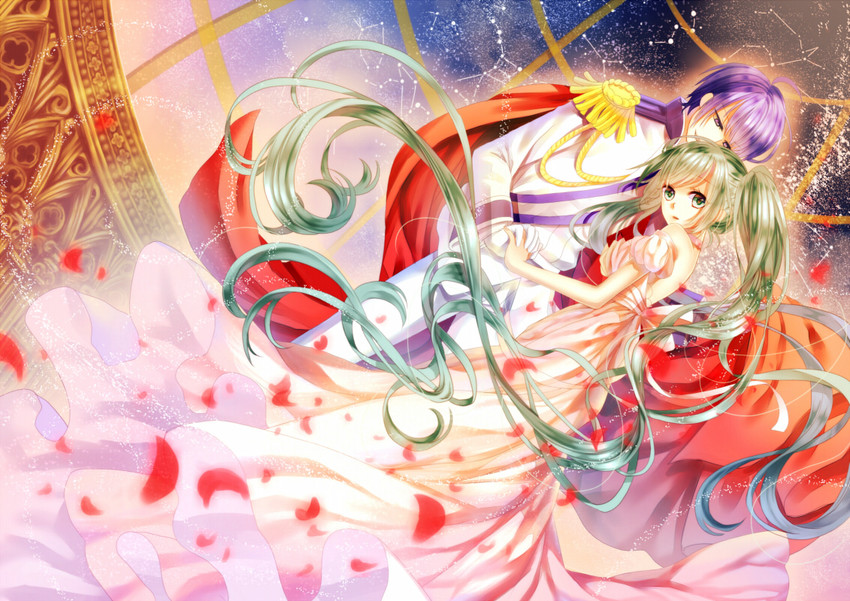 hatsune miku and kaito (vocaloid and 1 more) drawn by butakimuchi