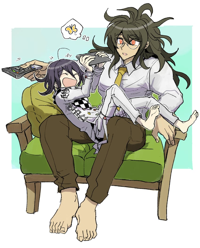 oma kokichi and gokuhara gonta (danganronpa and 1 more) drawn by kumakoro_(tetsupag)
