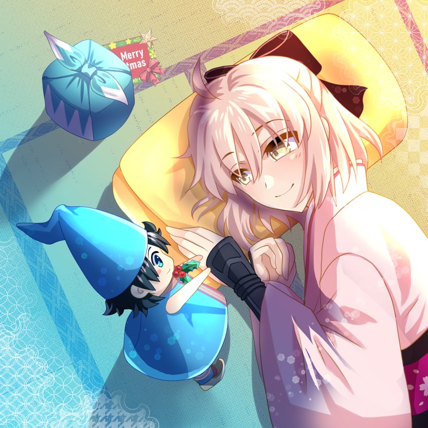 fujimaru ritsuka and okita souji (fate and 1 more) drawn by cimeri