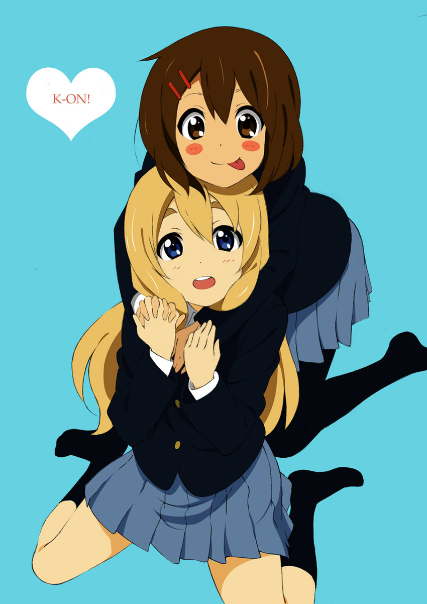 hirasawa yui and kotobuki tsumugi (k-on!) drawn by p._(momoiro_hakushaku)