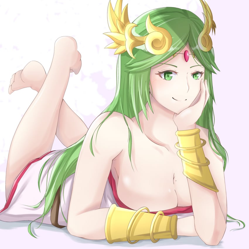 palutena (kid icarus and 1 more) drawn by ega-chan
