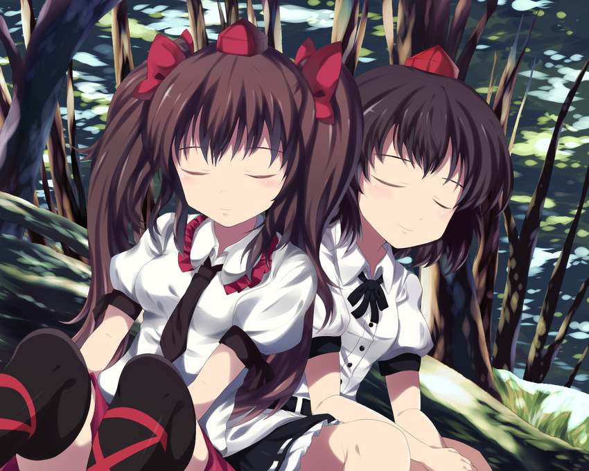 shameimaru aya and himekaidou hatate (touhou) drawn by mizukami_ryouma