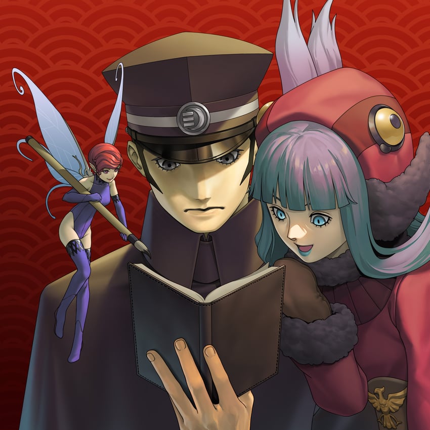 kuzunoha raidou, pixie, and muu shuwuu (devil summoner and 1 more)