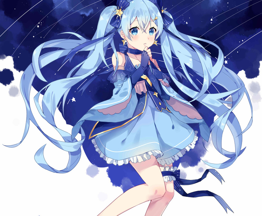 hatsune miku and yuki miku (vocaloid and 1 more) drawn by kelezi
