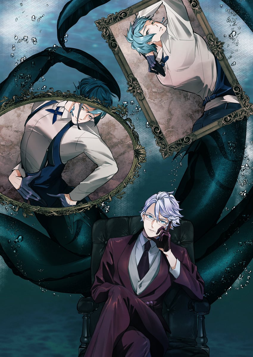 floyd leech, jade leech, and azul ashengrotto (twisted wonderland) drawn by tarao_(bbeucd1krwnsdnl)