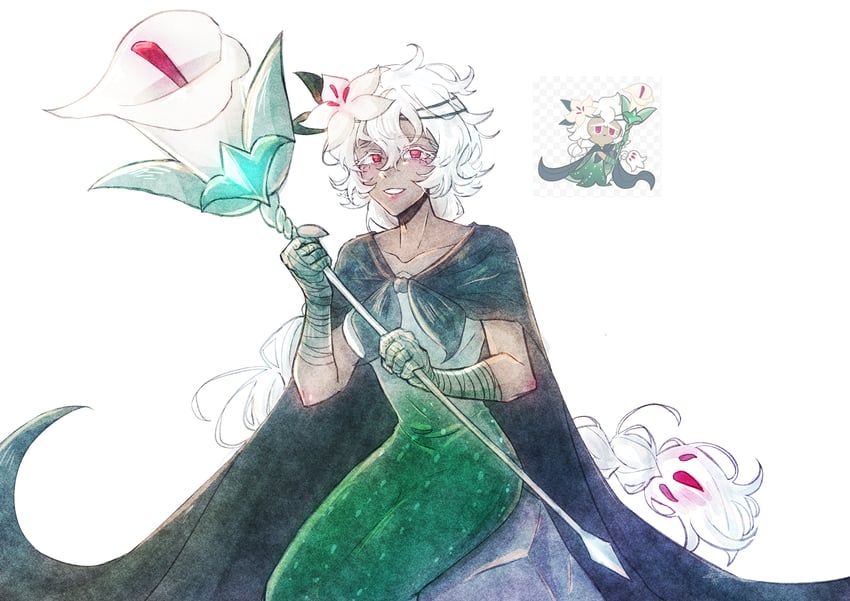 white lily cookie (cookie run and 1 more) drawn by pa_ng_hovkf9