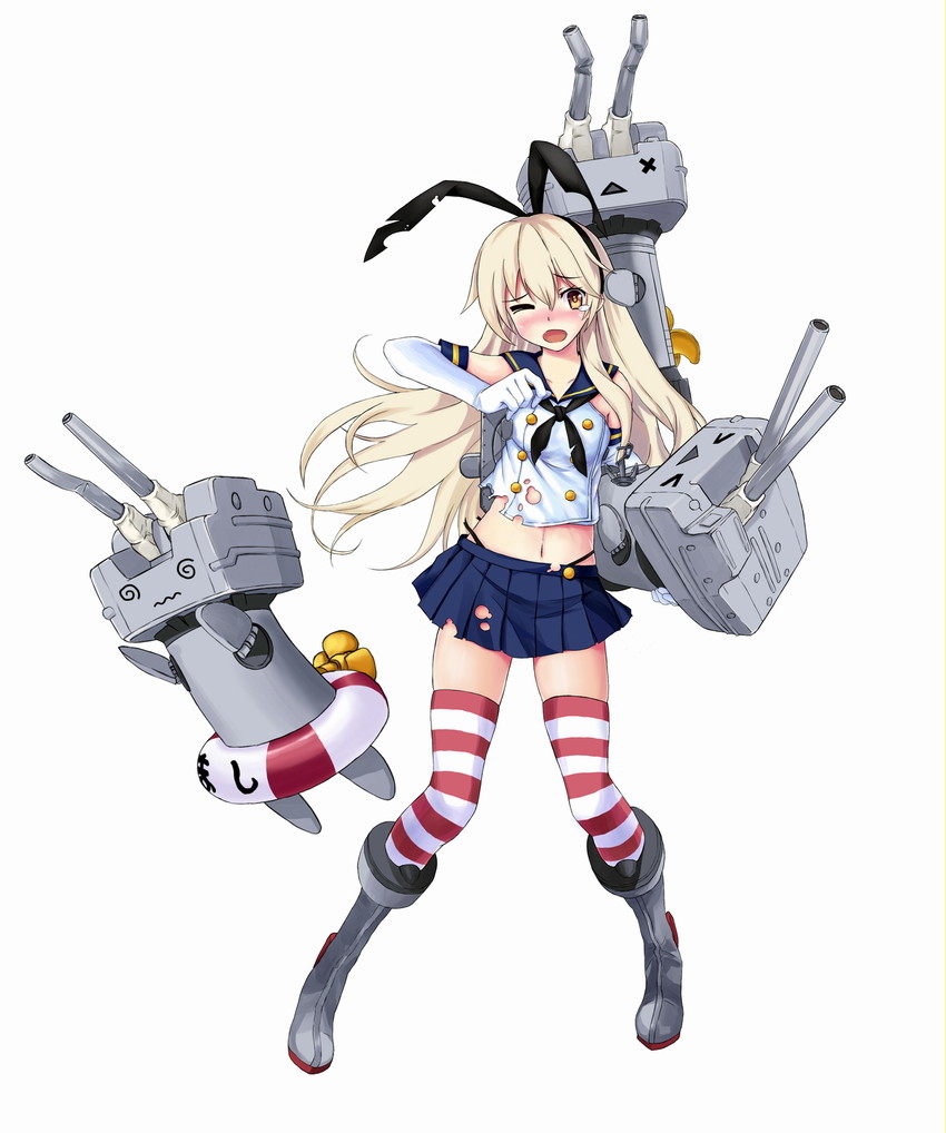 shimakaze and rensouhou-chan (kantai collection) drawn by vittorio_veneto_(fayuuka)