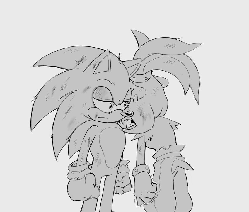 sonic the hedgehog and surge the tenrec (sonic and 1 more) drawn by shira-hedgie