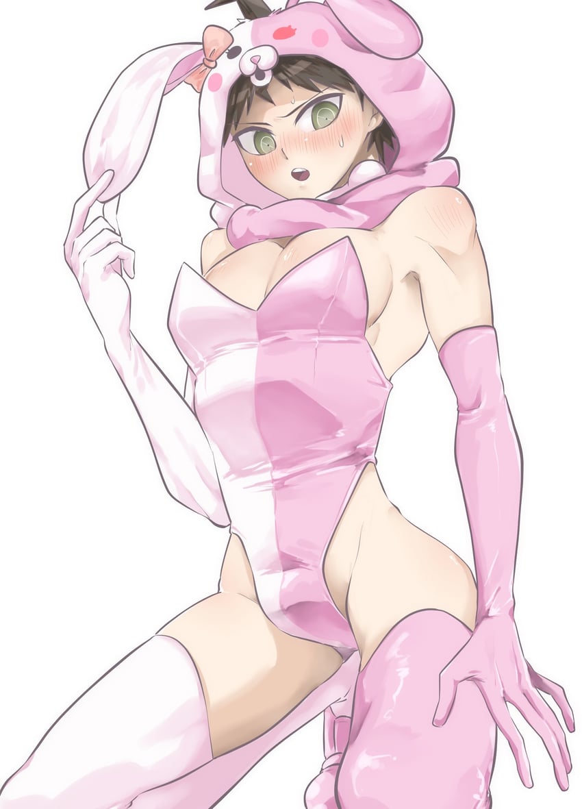 hinata hajime and monomi (danganronpa and 1 more) drawn by gumame1313