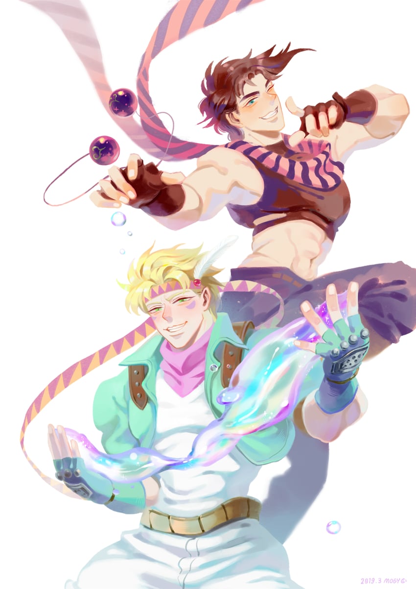 joseph joestar and caesar anthonio zeppeli (jojo no kimyou na bouken and 1 more) drawn by mogy88428