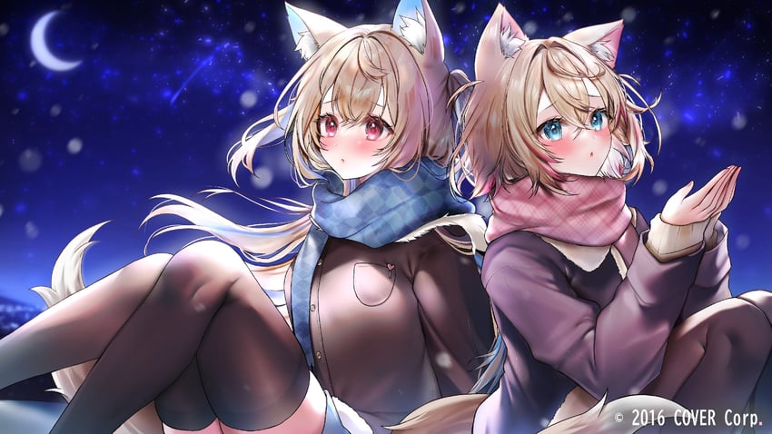 fuwawa abyssgard and mococo abyssgard (hololive and 1 more) drawn by maru_ccy