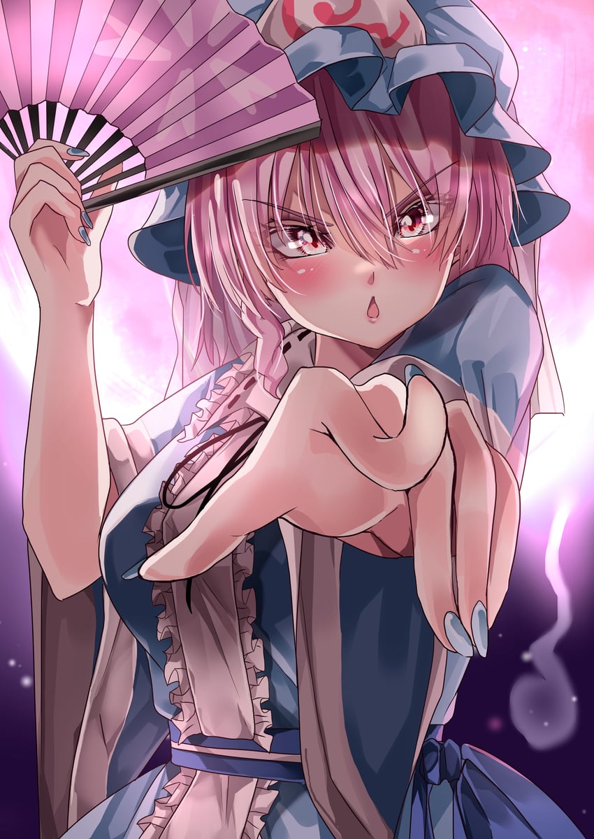 saigyouji yuyuko (touhou) drawn by mahoro_(minase_mahoro)