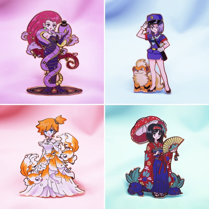 misty, jessie, james, erika, oddish, and 3 more (pokemon) drawn by mamobot