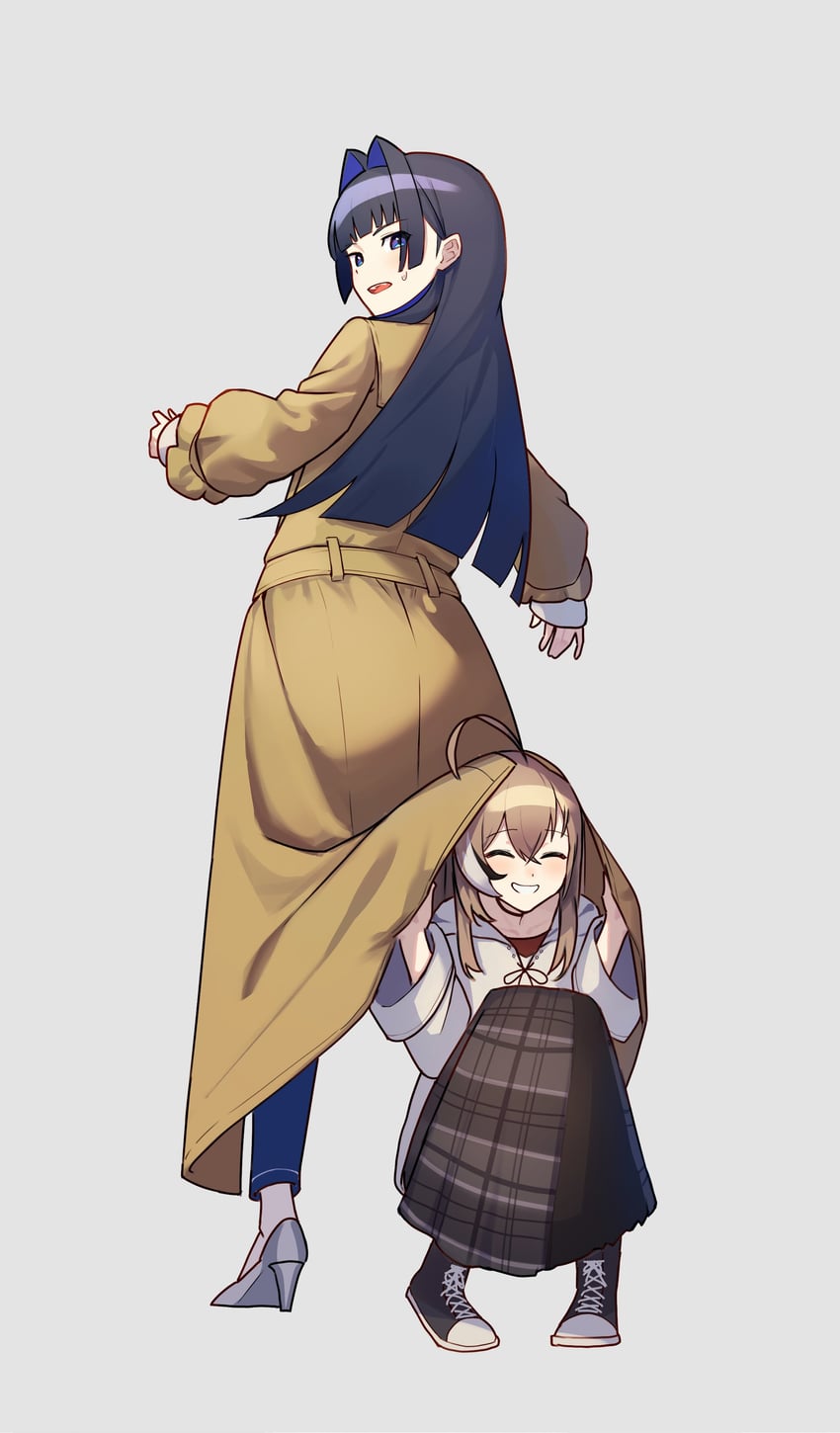 ouro kronii and nanashi mumei (hololive and 1 more) drawn by pyytato