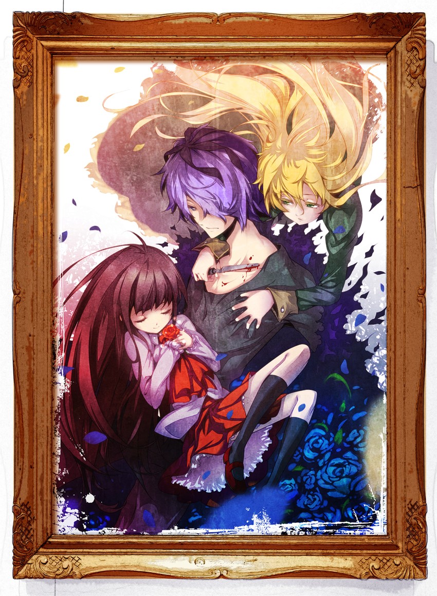 ib, mary, and garry (ib) drawn by hong_(white_spider)