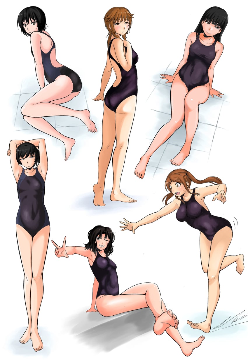 nanasaki ai, ayatsuji tsukasa, morishima haruka, tanamachi kaoru, tsukahara hibiki, and 2 more (amagami) drawn by jishaku_(user_rcuz2843)