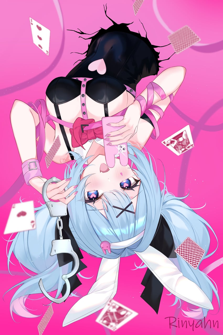 hatsune miku (vocaloid and 1 more) drawn by ri_nyahn